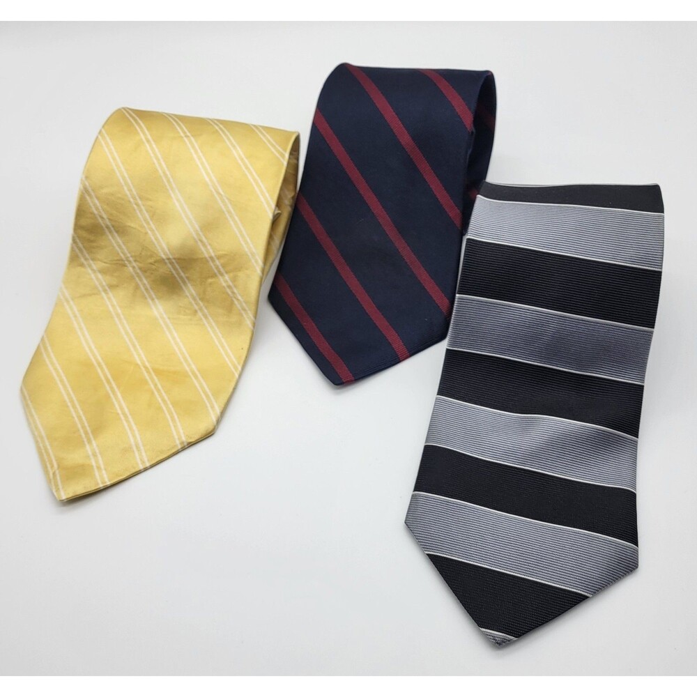 Brooks Brothers Tie Lot Makers Striped Silk Made In USA - Picture 14 of 14